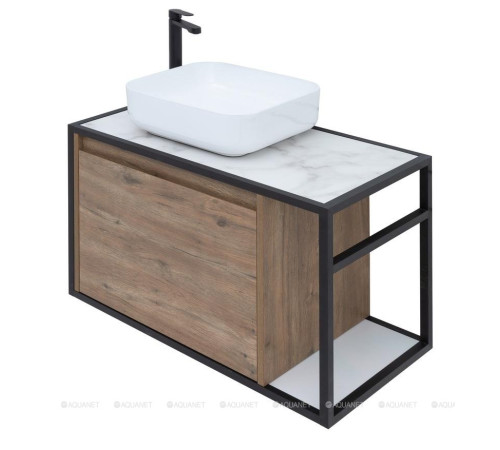 Тумба под раковину Aquanet Nova Lite LOFT 75 L дуб рустикальный 00261658