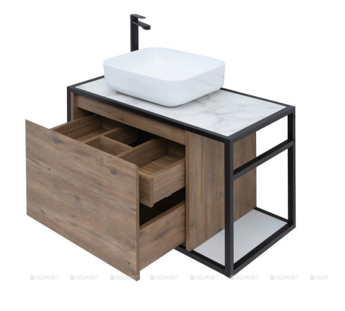 Тумба под раковину Aquanet Nova Lite LOFT 75 L дуб рустикальный 00261658