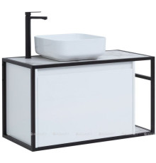 Тумба под раковину Aquanet Nova Lite LOFT 90 L белый глянец 00261652