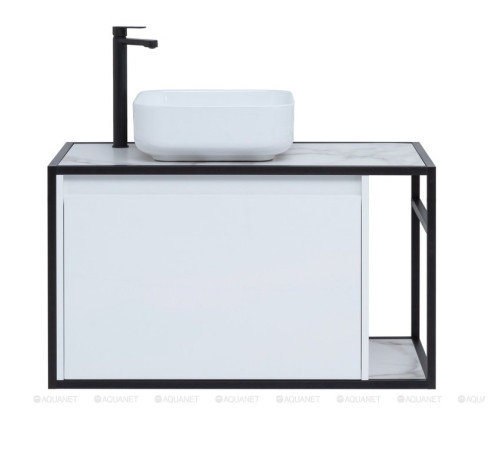 Тумба под раковину Aquanet Nova Lite LOFT 90 L белый глянец 00261652
