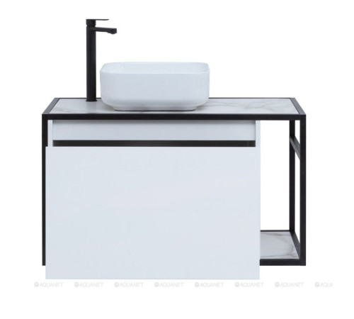 Тумба под раковину Aquanet Nova Lite LOFT 90 L белый глянец 00261652