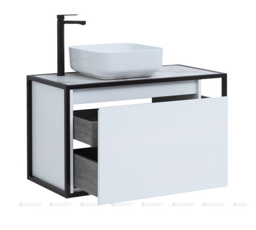 Тумба под раковину Aquanet Nova Lite LOFT 90 L белый глянец 00261652