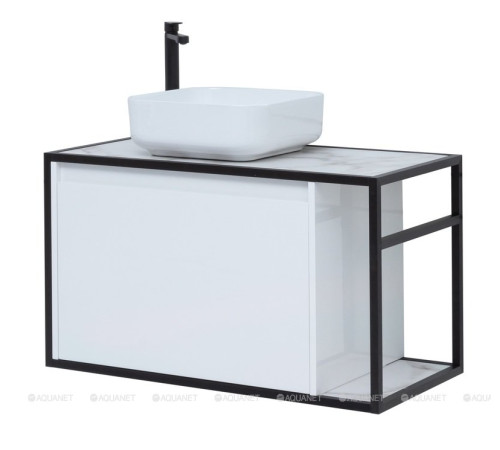Тумба под раковину Aquanet Nova Lite LOFT 90 L белый глянец 00261652