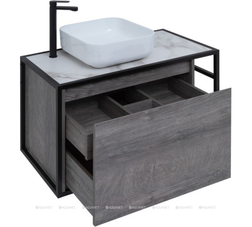 Тумба под раковину Aquanet Nova Lite LOFT 90 L дуб рошелье 00261656