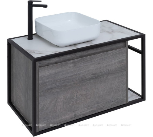 Тумба под раковину Aquanet Nova Lite LOFT 90 L дуб рошелье 00261656