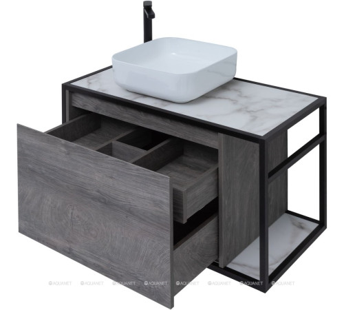 Тумба под раковину Aquanet Nova Lite LOFT 90 L дуб рошелье 00261656