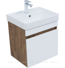 Тумба под раковину Aquanet Оптима 50 дуб рустикальный/белый сатин 00344790