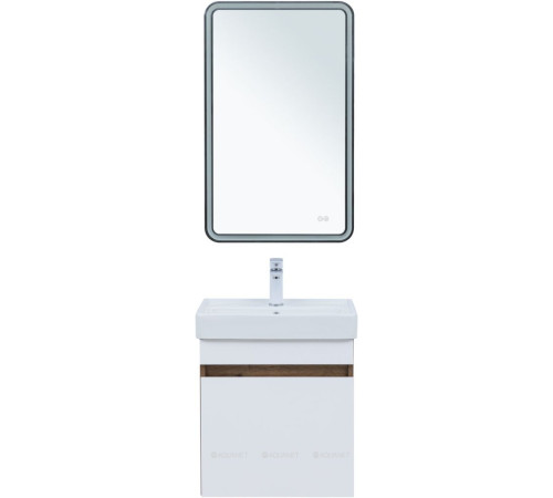 Тумба под раковину Aquanet Оптима 50 дуб рустикальный/белый сатин 00344790