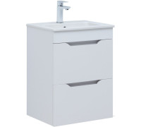 Тумба для ванной Aquanet Практика 50 2 ящика белый матовый 00330455