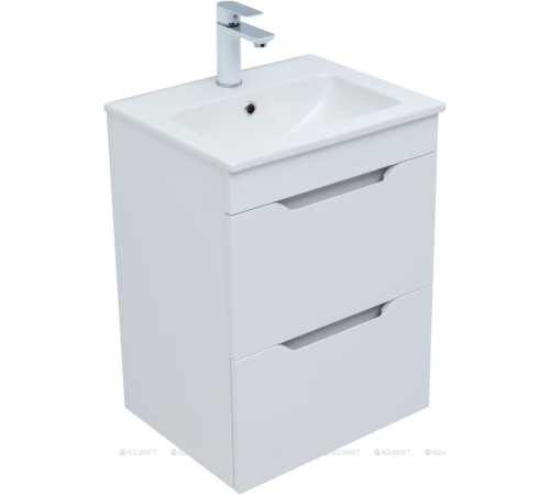 Тумба для ванной Aquanet Практика 50 2 ящика белый матовый 00330455