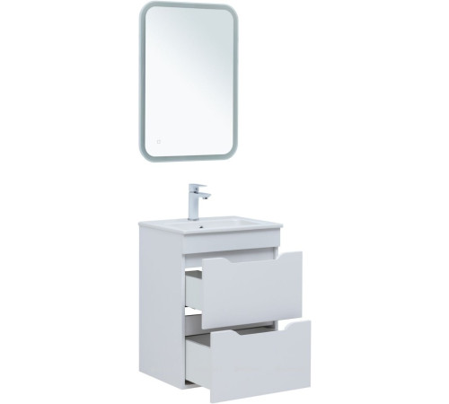 Тумба для ванной Aquanet Практика 50 2 ящика белый матовый 00330455