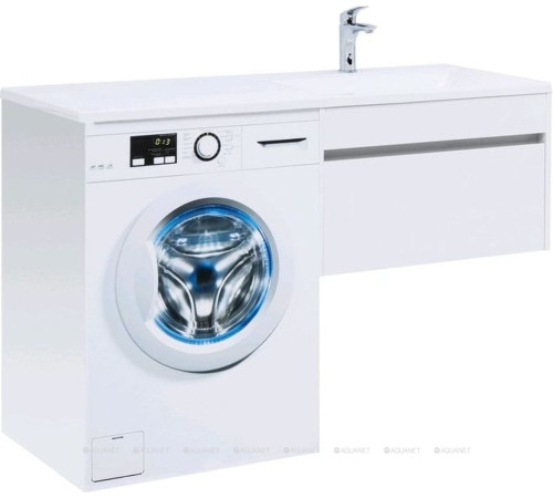 Тумба под раковину Aquanet Токио 68 подвесная 1 ящик белый глянец 00236917