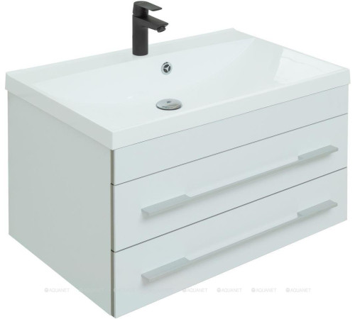 Тумба под раковину Aquanet Верона 75 New подвесная белый матовый 00272422