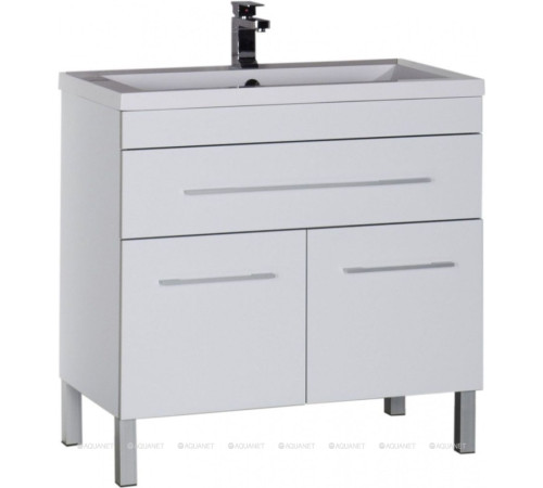 Тумба под раковину Aquanet Верона 90 напольная 1 ящик 2 двери белый 00182708