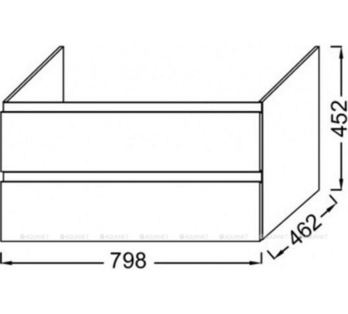 Тумба под раковину Jacob Delafon Madeleine 800 мм Белый матовый EB2053-J51