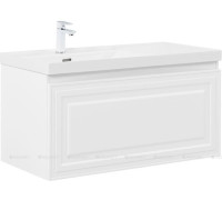 Тумба с раковиной Aquanet Агата 100 R 1 ящик белый сатин 00365932