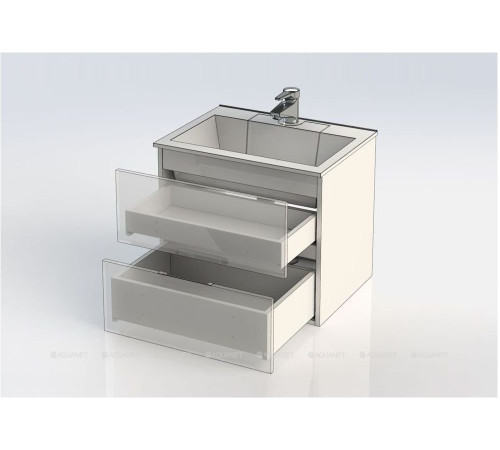 Тумба с раковиной Aquanet Алвита 60 см серый антрацит 00213094