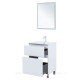 Тумба с раковиной Aquanet Алвита new 60 Flat напольная 2 ящика белый матовый 00345675