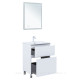 Тумба с раковиной Aquanet Алвита new 60 Flat напольная 2 ящика белый матовый 00345675