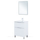 Тумба с раковиной Aquanet Алвита new 60 Flat напольная 2 ящика белый матовый 00345675