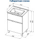 Тумба с раковиной Aquanet Алвита new 60 Flat напольная 2 ящика белый матовый 00345675