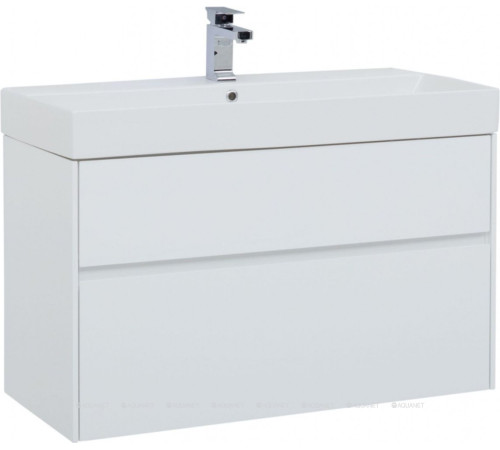 Тумба с раковиной Aquanet Бруклин 100 белый 00212599