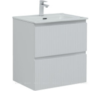 Тумба с раковиной Aquanet Джейн 60 белый матовый раковина Flat 00332546