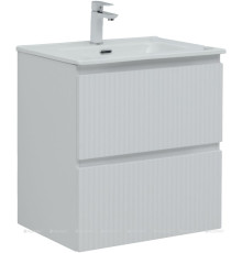 Тумба с раковиной Aquanet Джейн 60 белый матовый раковина Flat 00332546