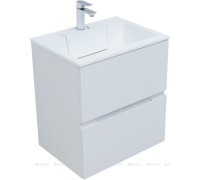 Тумба с раковиной Aquanet Джейн 60 белый матовый раковина Фортуна 00332531