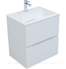 Тумба с раковиной Aquanet Джейн 60 белый матовый раковина Фортуна 00332531