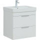 Тумба с раковиной Aquanet Ирис new 120 R подвесная 2 ящика белый глянец 00332259