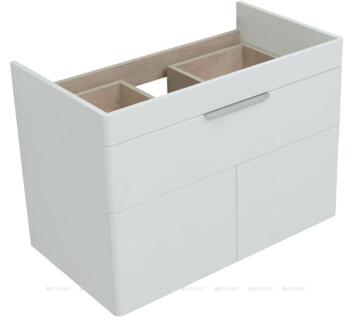 Тумба с раковиной Aquanet Ирис new 80 подвесная 1 ящик 2 фасада белый глянец 00312430