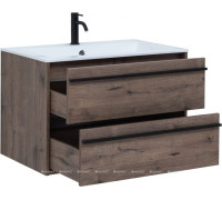 Тумба с раковиной Aquanet Lino 80 Дуб Веллингтон 00271948