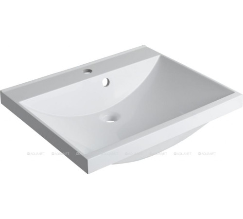 Тумба с раковиной Aquanet Нота New 58 белый глянец 00335870