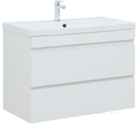 Тумба с раковиной Aquanet Нота New 90 белый глянец 00335872