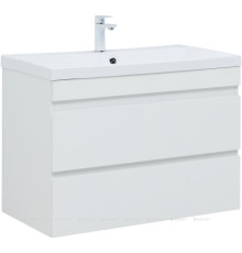 Тумба с раковиной Aquanet Нота New 90 белый глянец 00335872