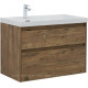 Тумба с раковиной Aquanet Nova Lite 2.0 90 L 2 ящика дуб рустикальный 00365923