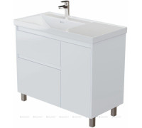Тумба с раковиной Aquanet Nova Lite 2.0 90 L напольная белый глянец 00365924