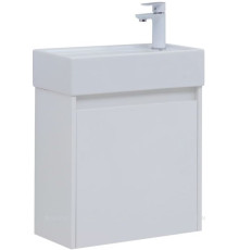 Тумба с раковиной Aquanet Nova Lite 50 1 дверь белый глянец 00302522