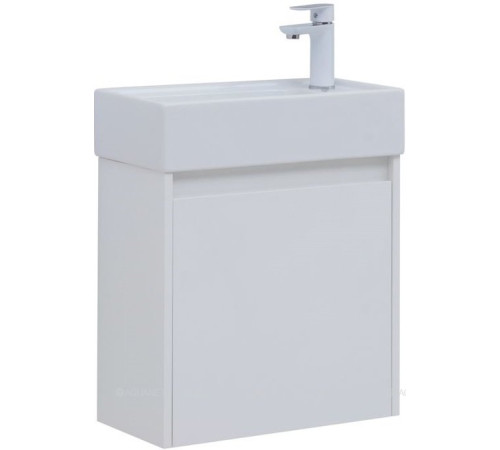 Тумба с раковиной Aquanet Nova Lite 50 1 дверь белый глянец 00302522
