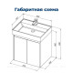 Тумба с раковиной Aquanet Nova Lite 60 2 двери дуб рустикальный 00302525