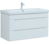 Тумба с раковиной Aquanet София 105 2 ящика белый глянец 00274196