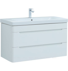 Тумба с раковиной Aquanet София 105 2 ящика белый глянец 00274196