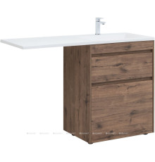 Тумба с раковиной Aquanet Токио 130 R напольная 2 ящика дуб веллингтон 00335590