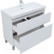 Тумба с раковиной Aquanet Вега 100 Ирис напольная 2 ящика белый глянец 00345373