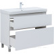 Тумба с раковиной Aquanet Вега 100 Ирис напольная 2 ящика белый глянец 00345373