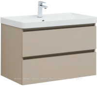 Тумба с раковиной Aquanet Вега 2.0 80 бежевая 2 ящика с раковиной Ирис 00344754