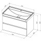 Тумба с раковиной Aquanet Вега 2.0 80 бежевая 2 ящика с раковиной Ирис 00344754