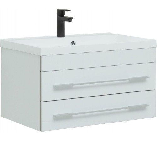 Тумба с раковиной Aquanet Верона 75 подвесная 2 ящика белый 00287672
