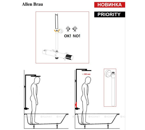 Удлинитель для смесителя Allen Brau 00326066